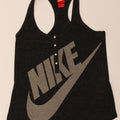 NIKE Womens Graphic Vest Top UK 10 Small Black Cotton Vintage Nike and Second-Hand Nike from Messina Hembry 