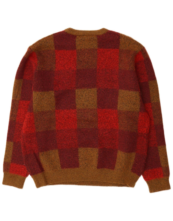 Zara Mens Crew Neck Jumper Sweater Medium Multicoloured Geometric Polyester