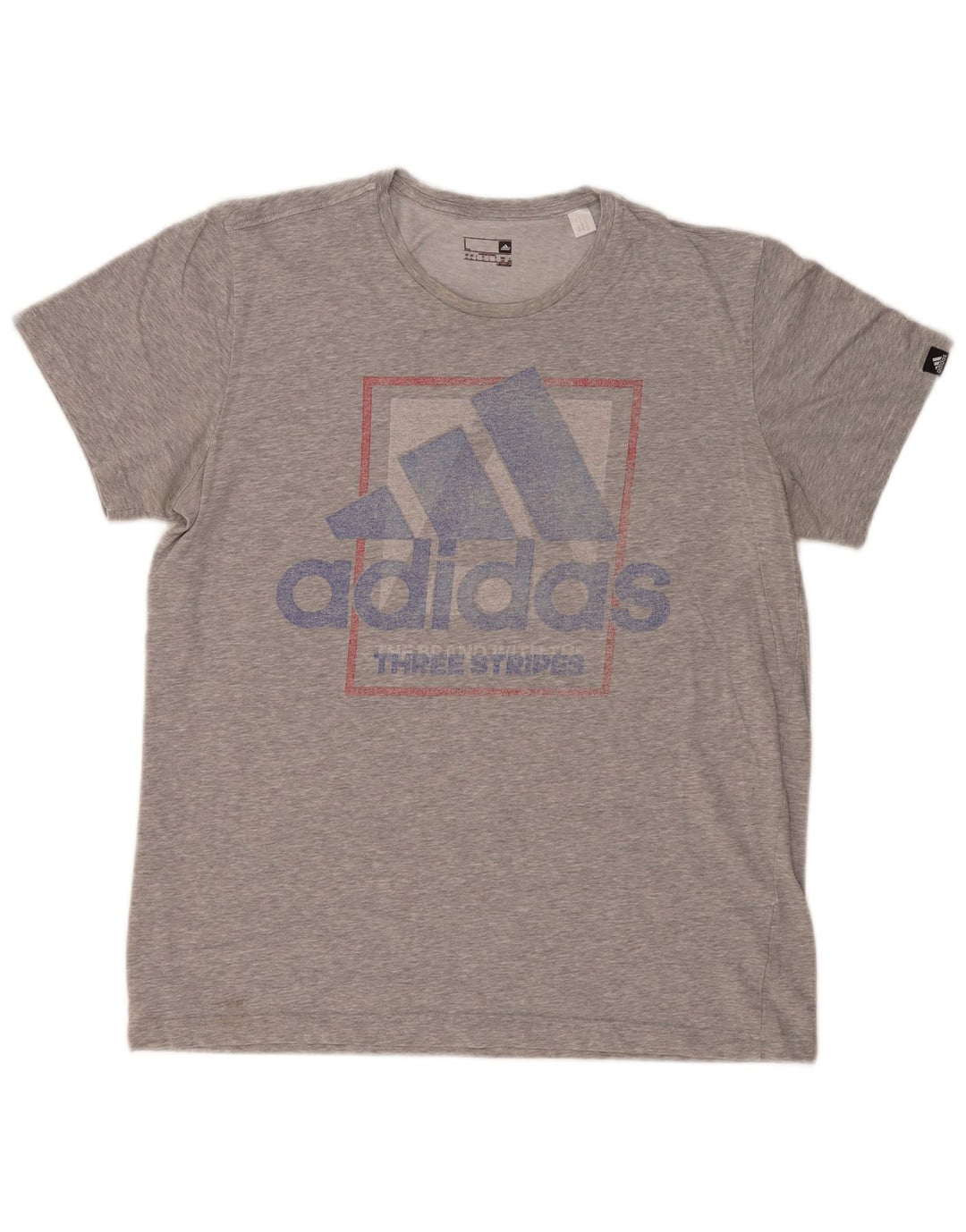 ADIDAS Mens Climalite Graphic T-Shirt Top Large Grey