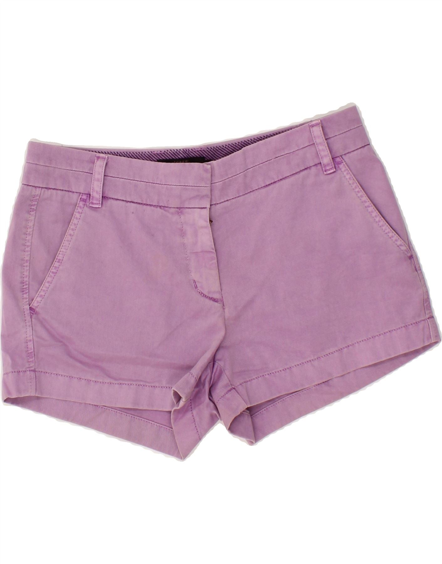 CREW Womens Chino Shorts US Small W27 Purple Cotton Vintage
