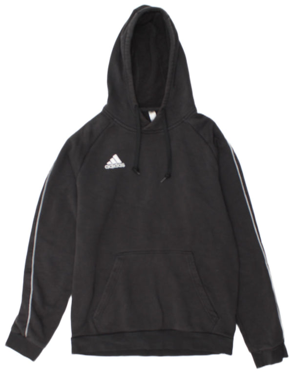 Adidas Mens Hoodie Jumper Medium Black Cotton