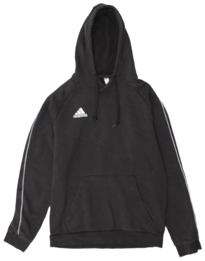 Adidas Mens Hoodie Jumper Medium Black Cotton