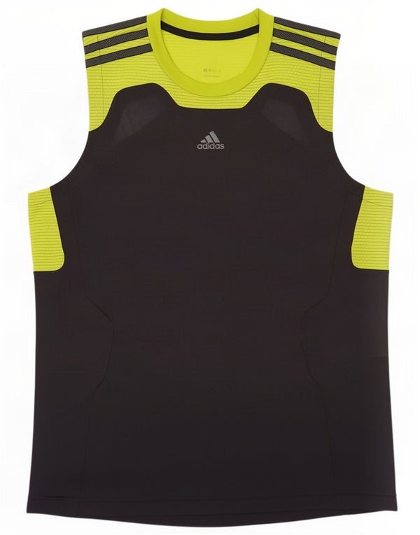 Adidas Boys Vest Top 13-14 Years Grey Colourblock