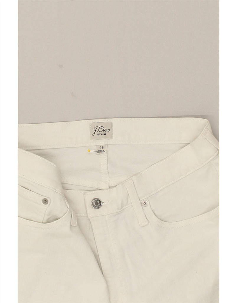 J. CREW Womens Denim Hot Pants W29 Medium White Cotton | Vintage J. Crew | Thrift | Second-Hand J. Crew | Used Clothing | Messina Hembry 