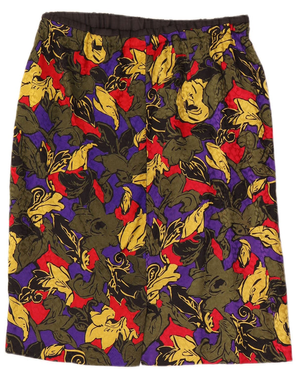 Vintage Womens Straight Skirt W30 Medium Multicoloured Floral