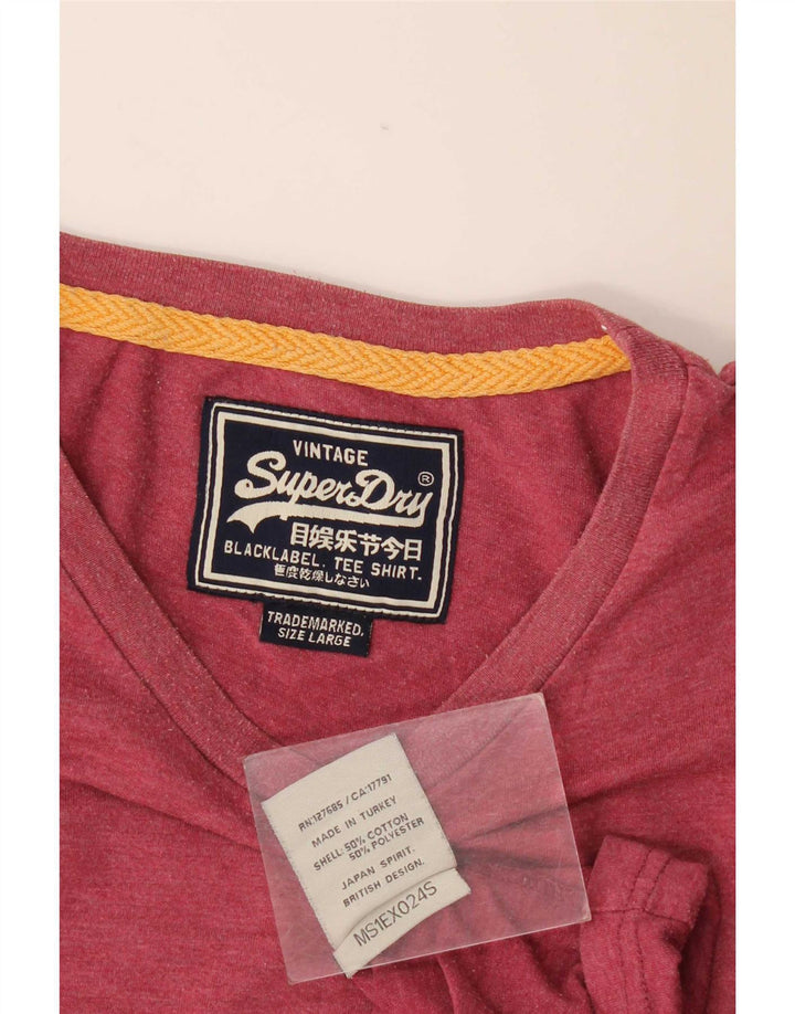 Superdry Mens Graphic T-Shirt Top Large Red Cotton