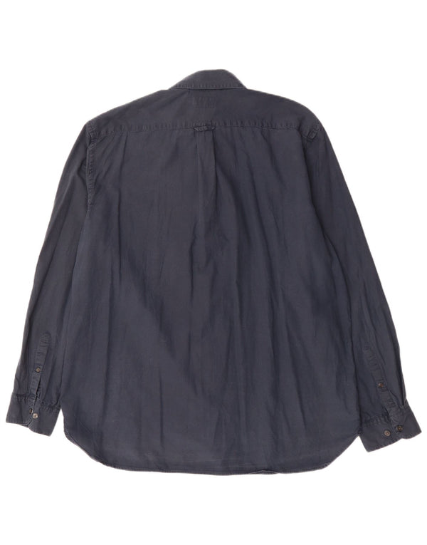 TIMBERLAND Mens Regular Fit Shirt 2XL Navy Blue Cotton