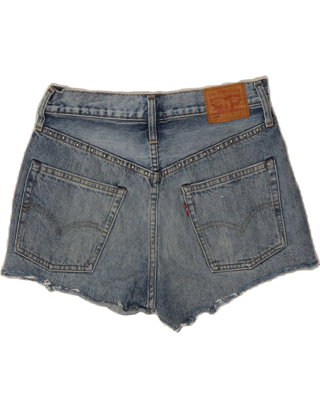 LEVI'S Womens Denim Shorts W27 Small Blue Cotton Vintage Levi's and Second-Hand Levi's from Messina Hembry 