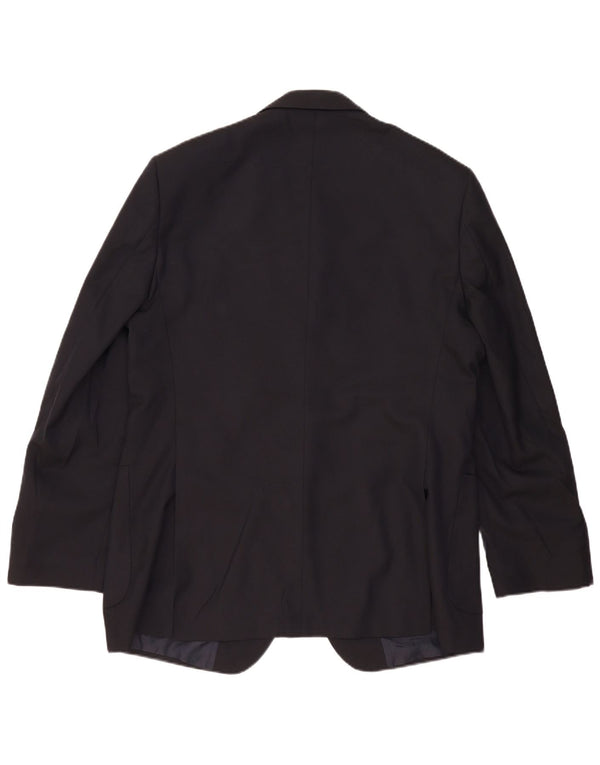 Marks & Spencer Mens Long 2 Button Blazer Jacket UK 44 XL Navy Blue