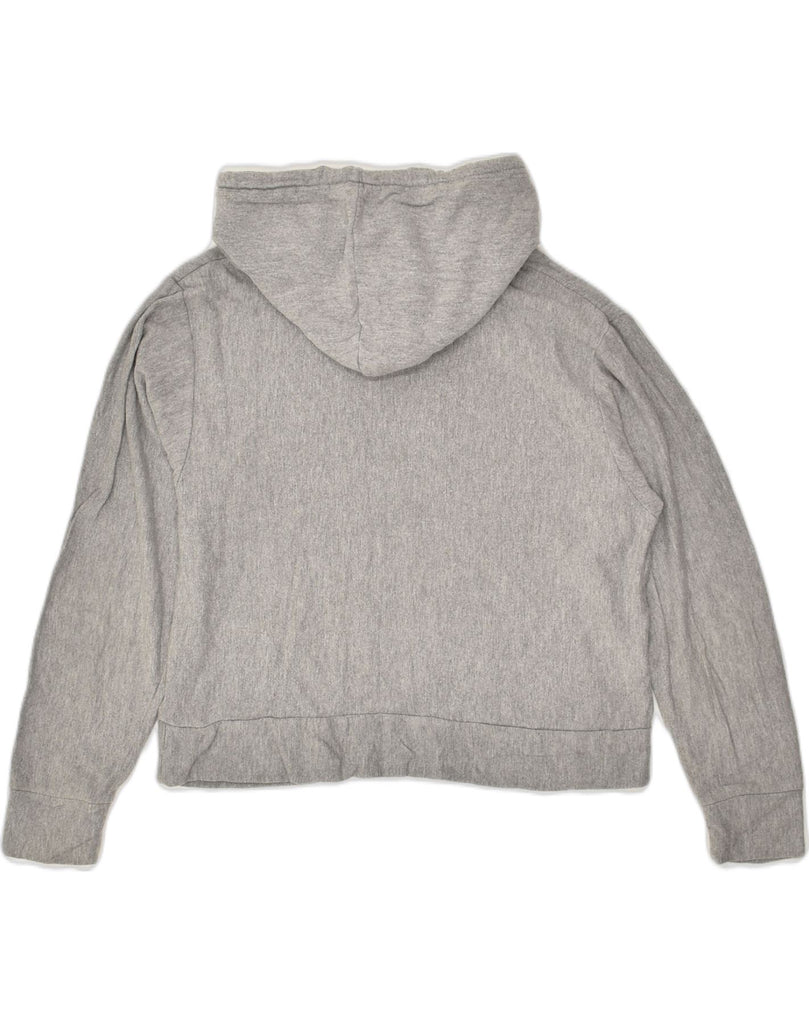 PULL & BEAR Womens Oversized Crop Hoodie Jumper UK 10 Small Grey Viscose | Vintage Pull & Bear | Thrift | Second-Hand Pull & Bear | Used Clothing | Messina Hembry 