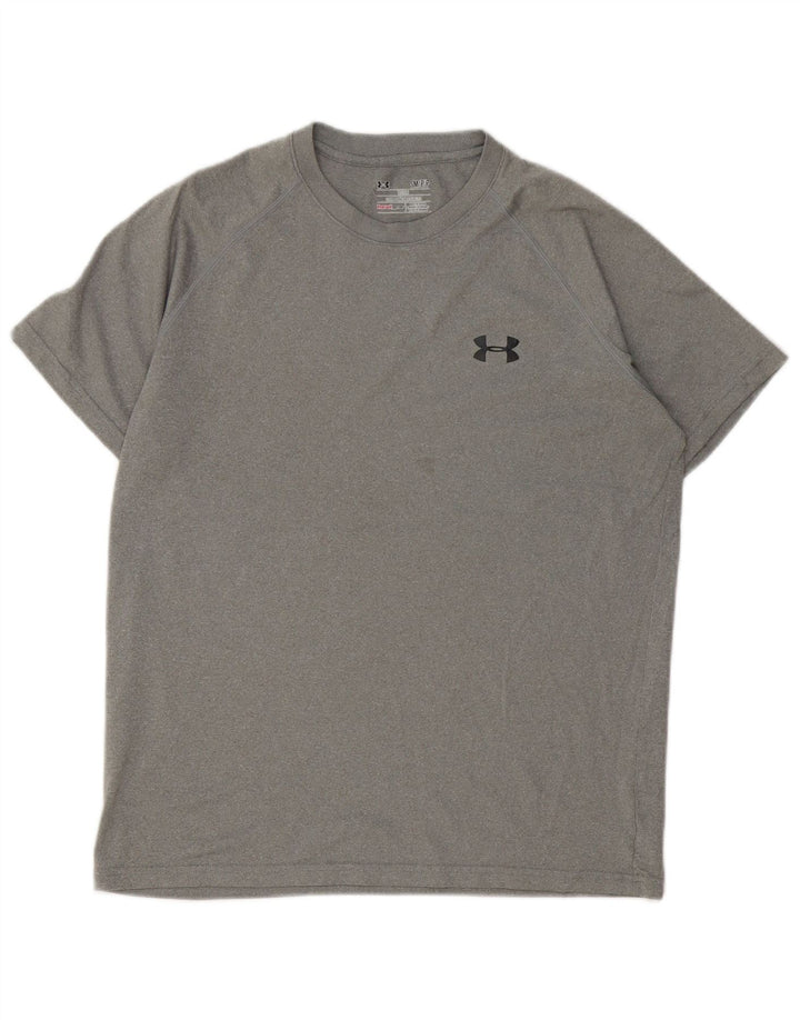 Under Armour Mens Heat Gear T-Shirt Top Small Grey Flecked
