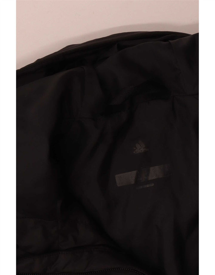 Adidas Womens Hooded Padded Jacket UK 8/10 Small Black Polyester