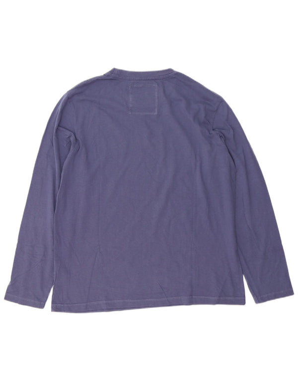Napapijri Mens Graphic Top Long Sleeve Large Navy Blue Cotton
