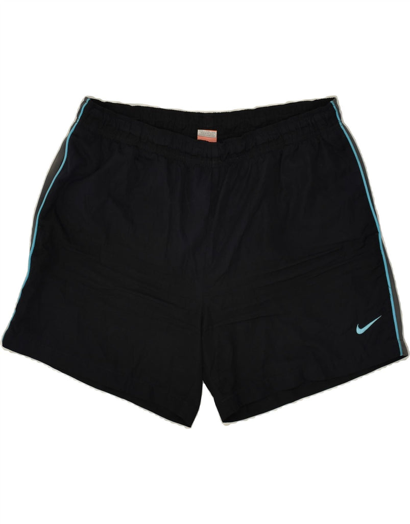 NIKE Mens Sport Shorts 2XL Black Polyester | Vintage Nike | Thrift | Second-Hand Nike | Used Clothing | Messina Hembry 