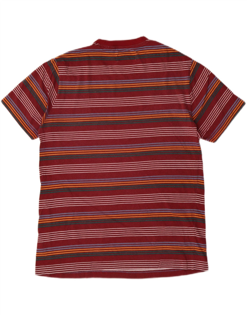 PENGUIN Mens T-Shirt Top Large Red Striped Cotton Vintage Penguin and Second-Hand Penguin from Messina Hembry 