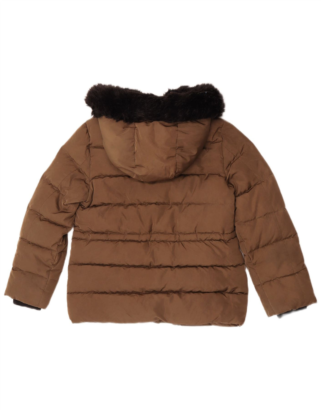 Zara Girls Hooded Padded Jacket 11-12 Years Beige