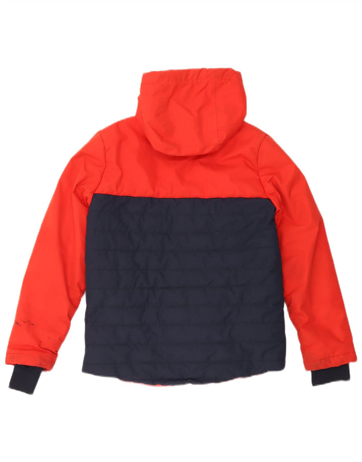 Ellesse Boys Hooded Padded Jacket 10-11 Years Red Colourblock Polyester