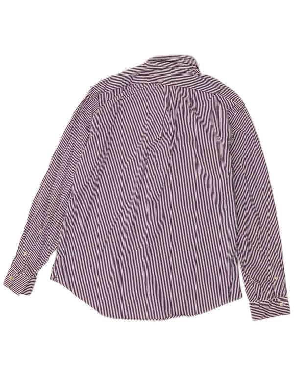 Ralph Lauren Mens Custom Fit Shirt Large Purple Striped Cotton