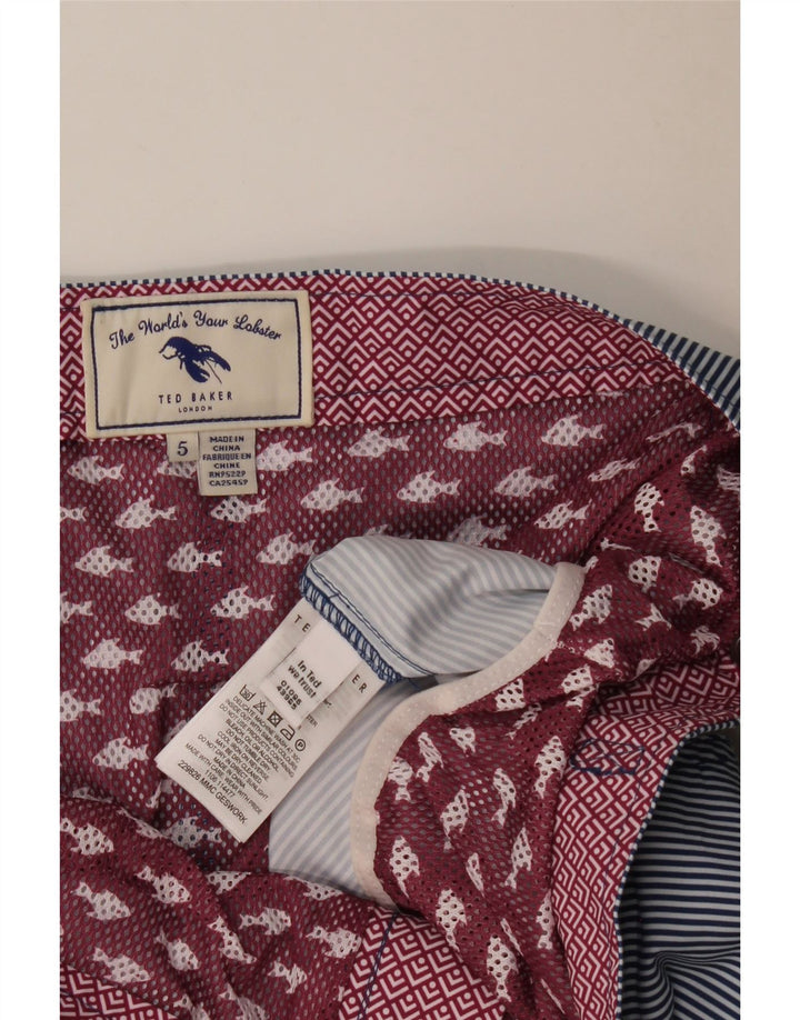 TED BAKER Mens Chino Shorts Size 5 XL W38  Blue Pinstripe Polyester