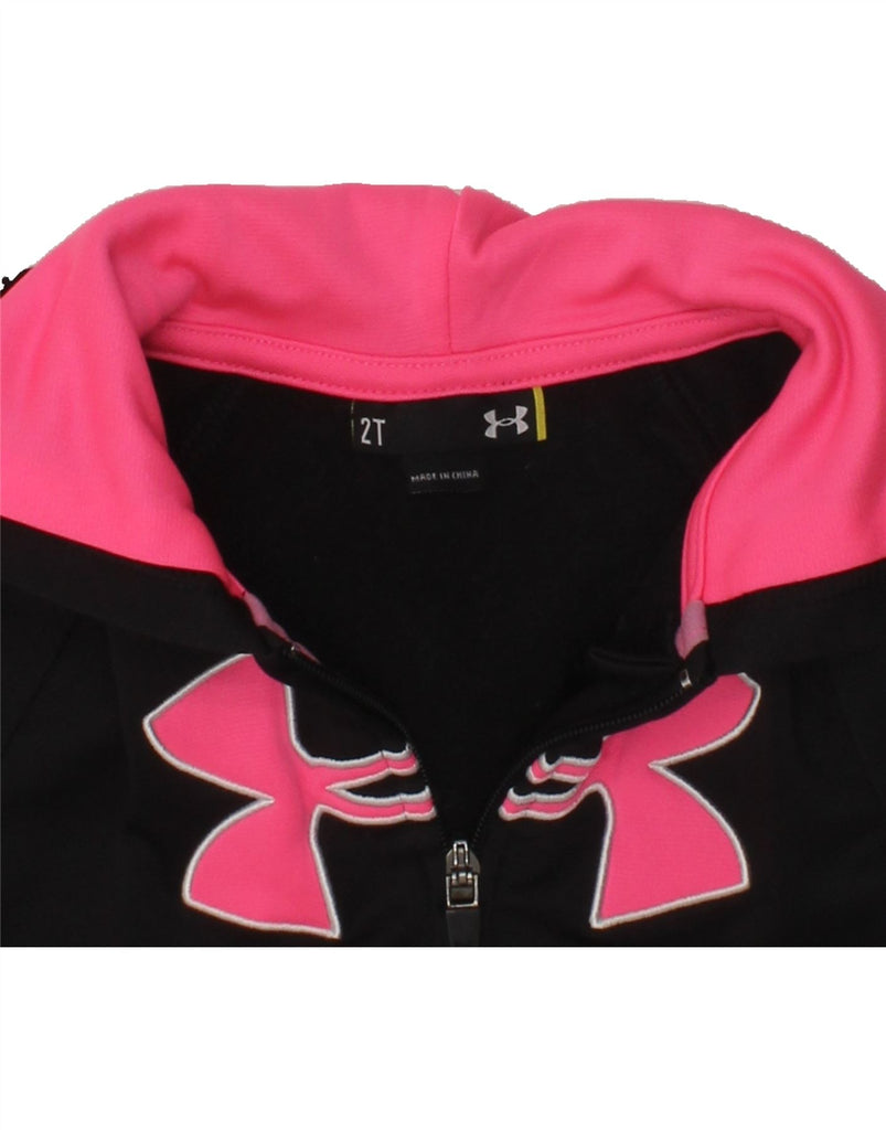 UNDER ARMOUR Baby Girls Graphic Zip Hoodie Sweater 18-24 Months Black | Vintage Under Armour | Thrift | Second-Hand Under Armour | Used Clothing | Messina Hembry 