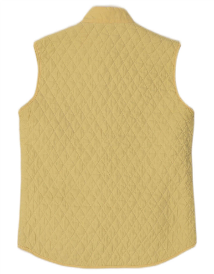 Conte of Florence Womens Quilted Gilet IT 40 Small Yellow Polyester