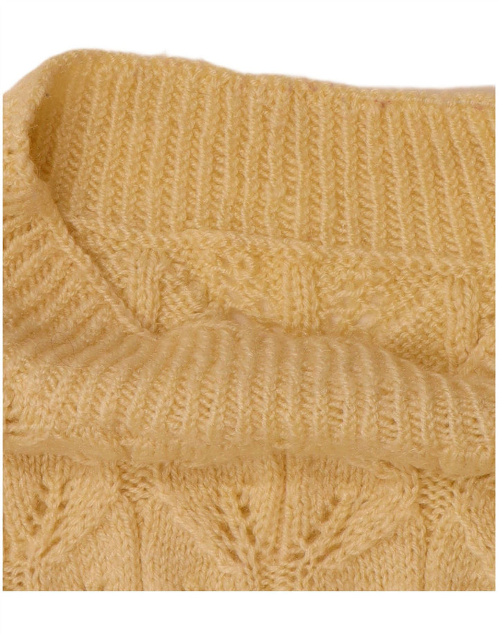 VINTAGE Womens Turtle Neck Jumper Sweater UK 14 Large Beige