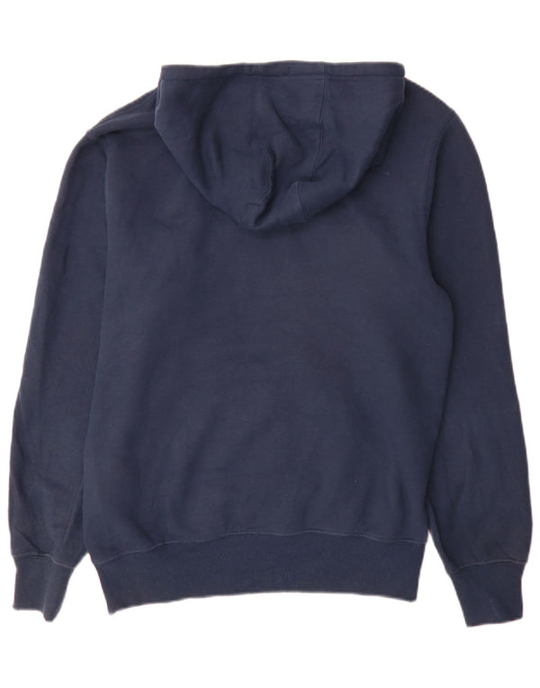 Ellesse Mens Graphic Hoodie Jumper Small Navy Blue Colourblock Cotton