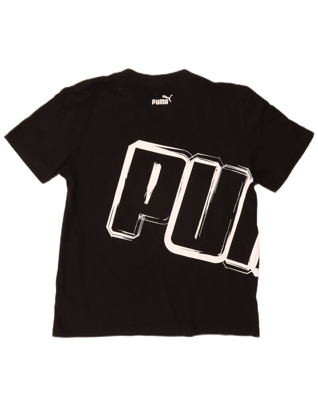 Puma Mens Graphic T-Shirt Top Large Black Cotton