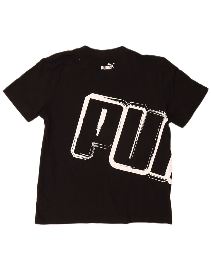 Puma Mens Graphic T-Shirt Top Large Black Cotton