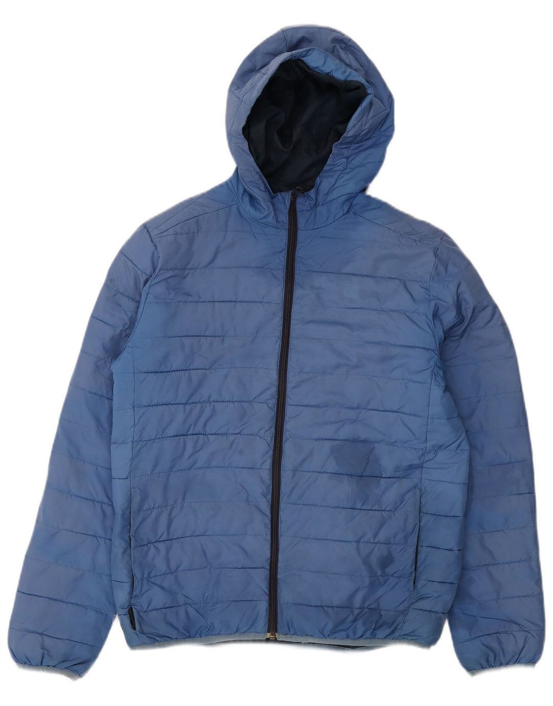 Quiksilver Boys Hooded Padded Jacket 15-16 Years Blue Polyester