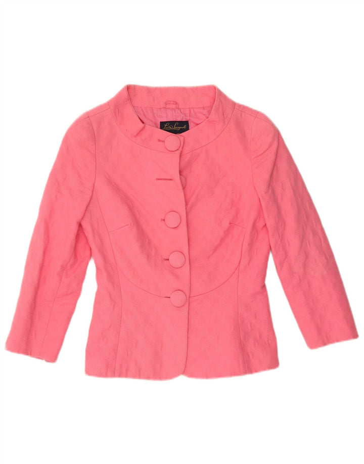 LUISA SPAGNOLI Womens 3/4 Sleeve 5 Button Blazer Jacket IT 40 Small Pink