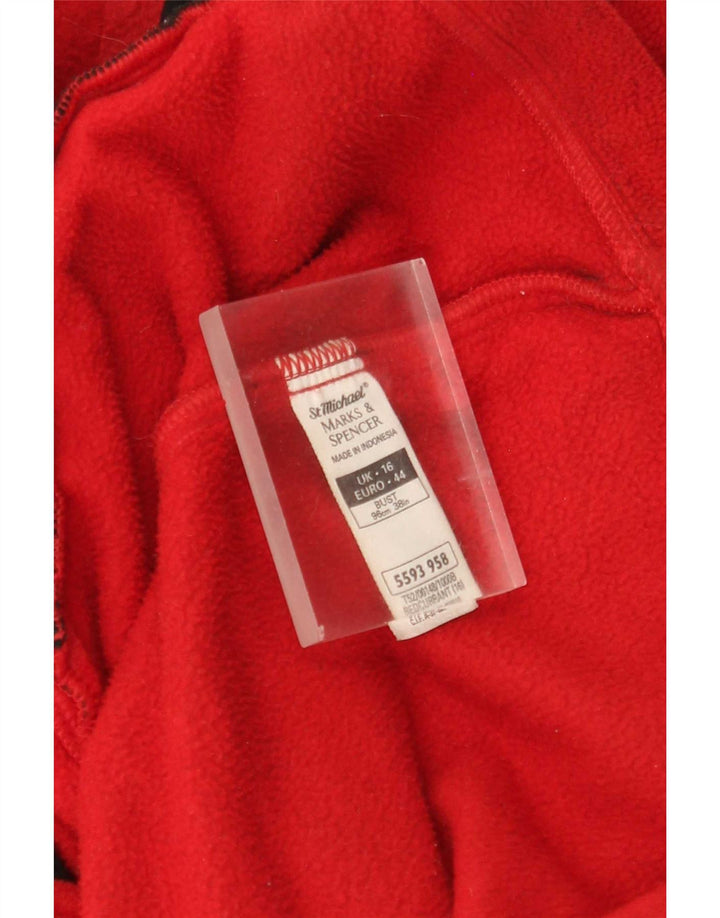 Marks & Spencer Mens St. Michael Fleece Jacket UK 16 Large Red Polyester