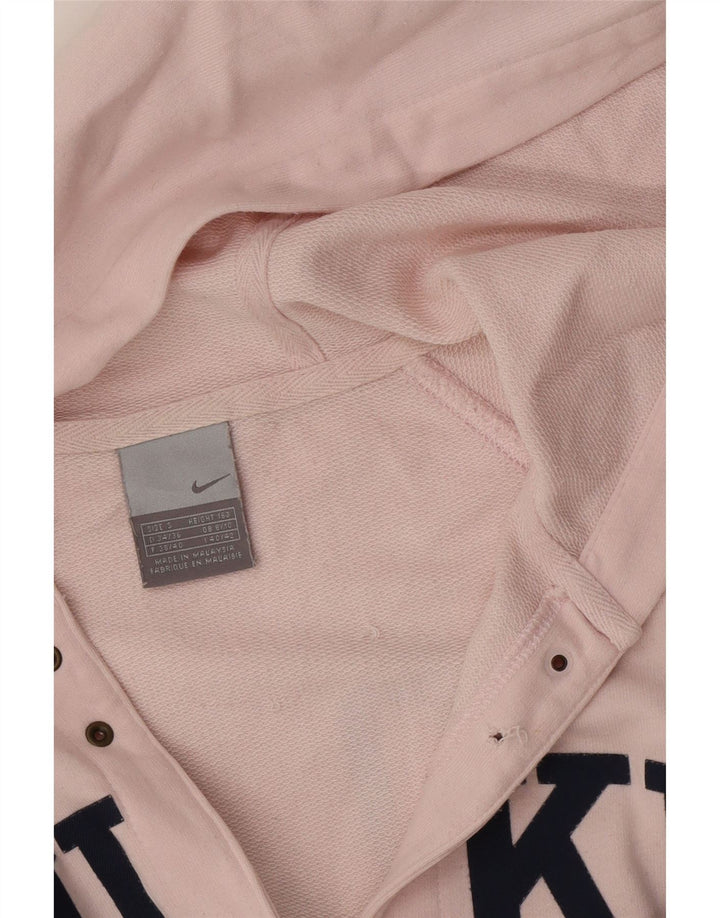 Nike Womens Graphic Hoodie Jumper UK 8/10 Small Pink