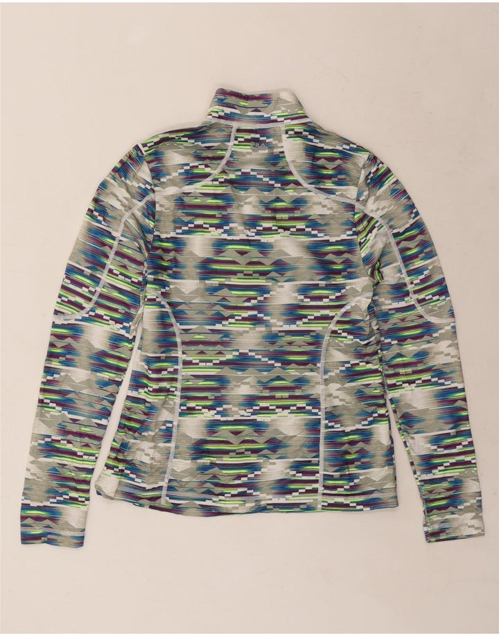 FILA Womens Pullover Tracksuit Top UK 12 Medium Multicoloured Geometric