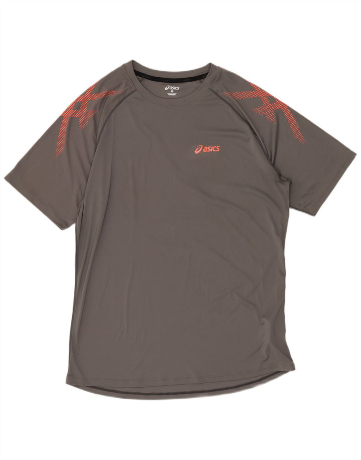 Asics Mens Graphic T-Shirt Top XL Grey Polyester Sports