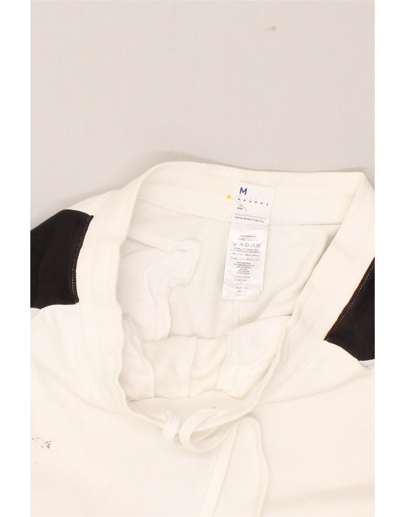 REEBOK Mens Graphic Tracksuit Trousers Joggers Medium White Colourblock | Vintage Reebok | Thrift | Second-Hand Reebok | Used Clothing | Messina Hembry 