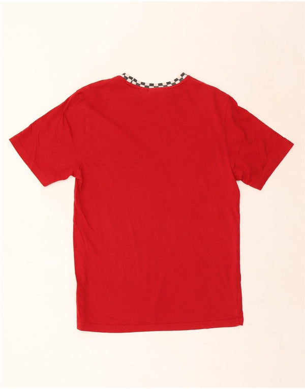 Vans Womens T-Shirt Top UK 16 Large Red Geometric Cotton