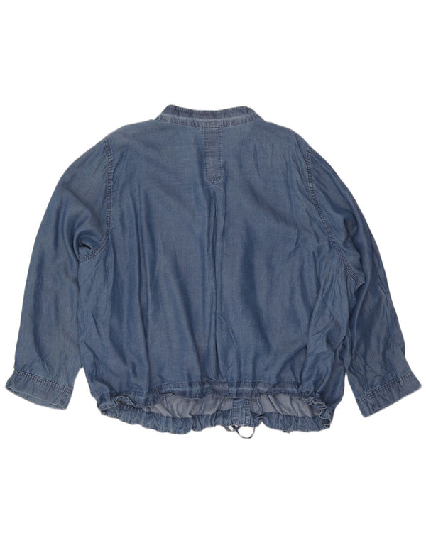 Marks & Spencer Womens Autograph Denim Shirt UK 26 5XL Blue Lyocell