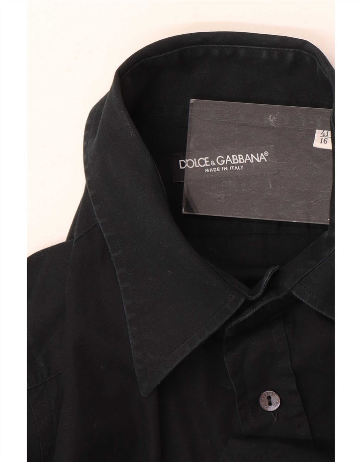 Dolce & Gabbana Mens Shirt Size 41 16 Large Black