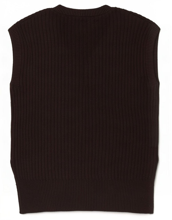 Marks & Spencer Womens Vest Tank Top UK 10 Small Black Cotton