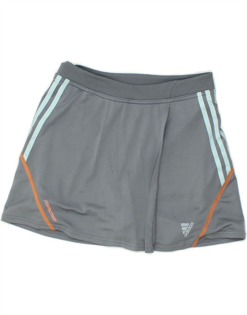 ADIDAS Womens Skort UK 10 Small Grey Nylon | Vintage Adidas | Thrift | Second-Hand Adidas | Used Clothing | Messina Hembry 