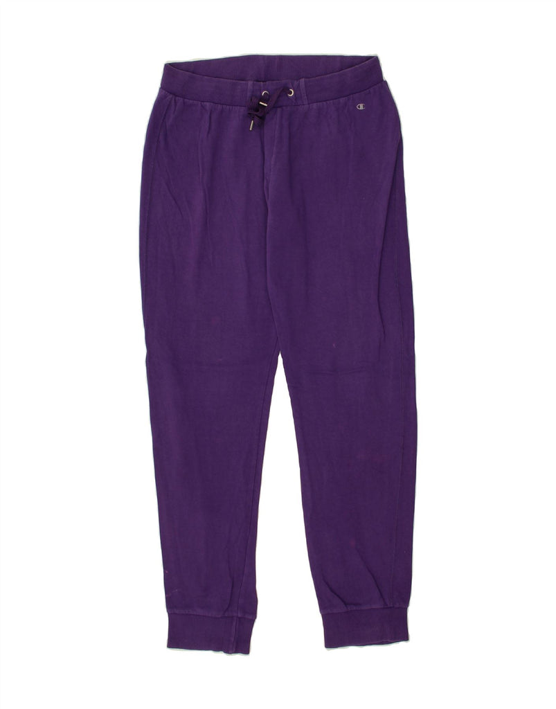 CHAMPION Womens Heritage Fit Tracksuit Trousers Joggers UK 14 Large Purple | Vintage Champion | Thrift | Second-Hand Champion | Used Clothing | Messina Hembry 