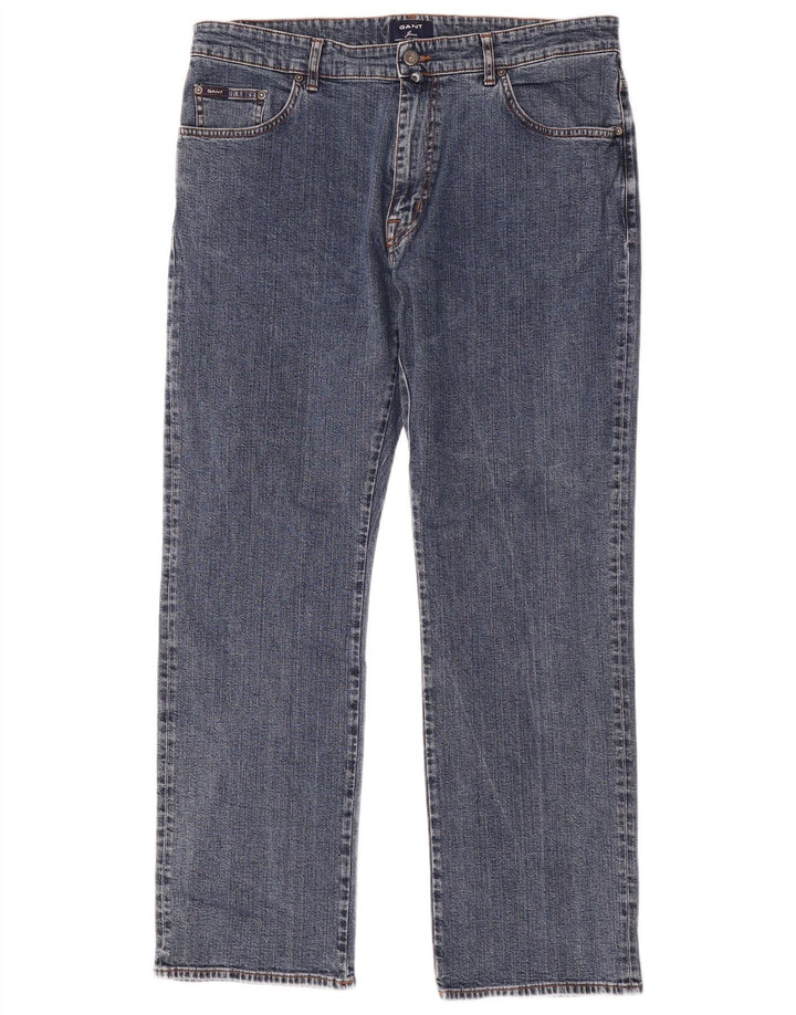 Gant Mens Jason Regular Fit Straight Jeans W38 L32 Blue Cotton
