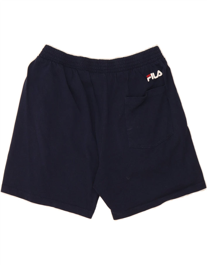 FILA Mens Sport Shorts Medium Navy Blue Cotton Vintage Fila and Second-Hand Fila from Messina Hembry 