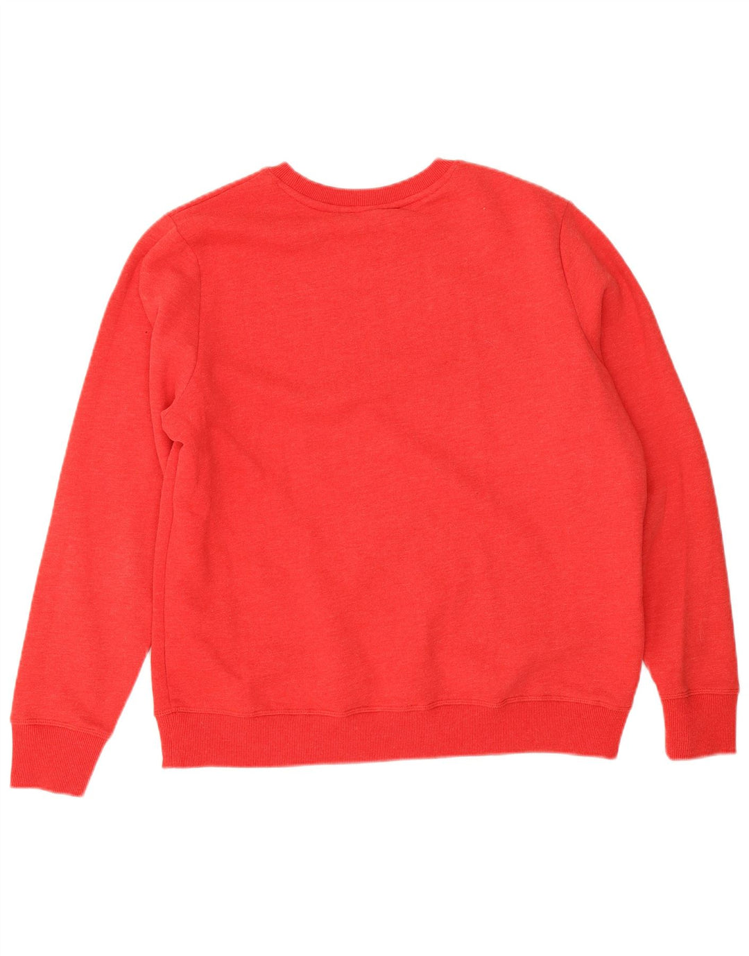 Superdry Womens Oversized Sweatshirt Jumper UK 14 Large Red Cotton