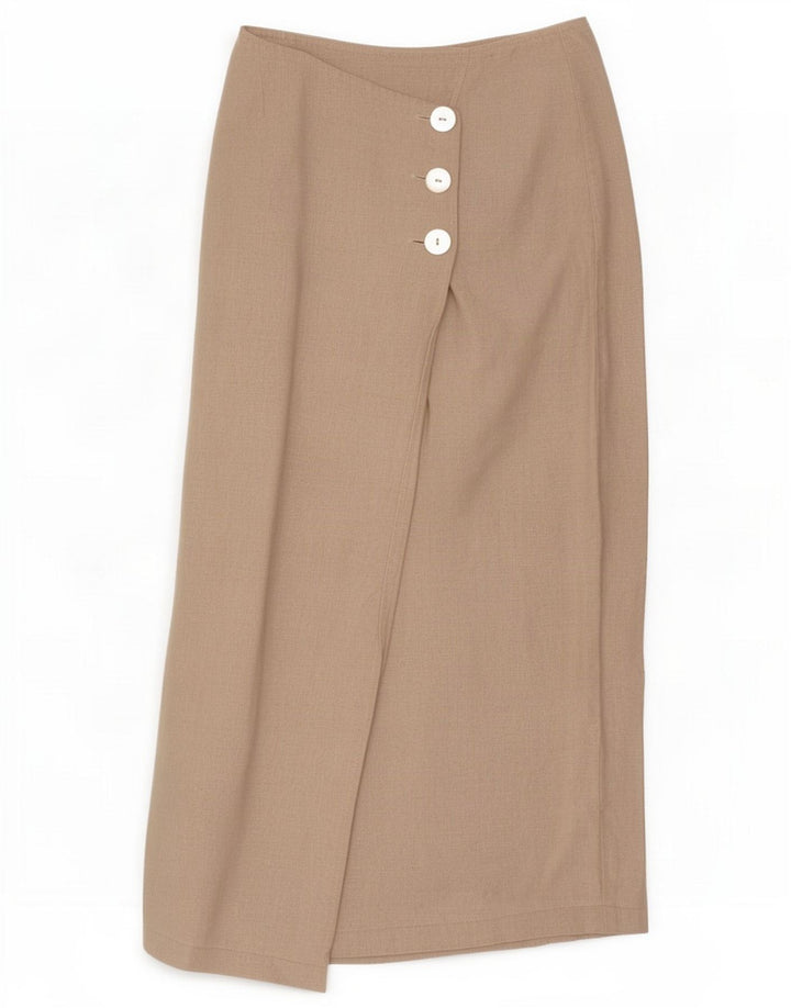 Vintage Womens Wrap Skirt Small W28 Beige