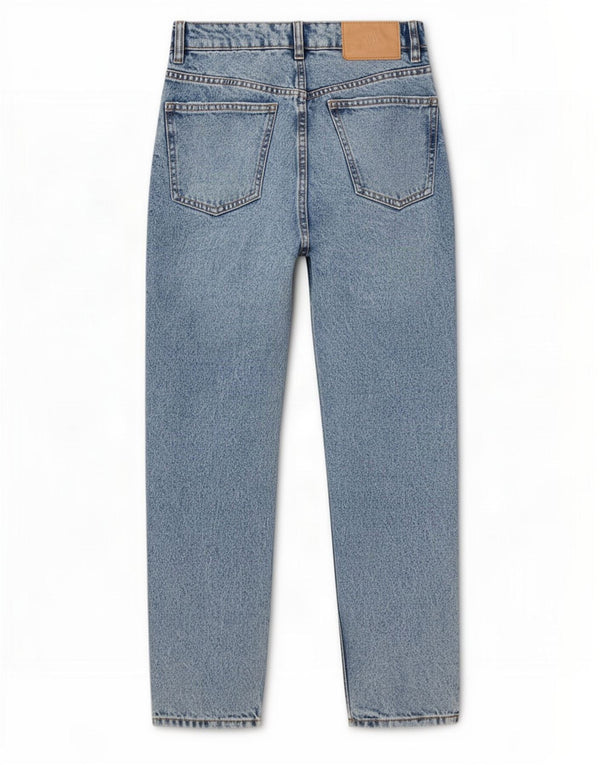 Zara Womens Distressed High Waist Tapered Jeans EU 36 XS W26 L27 Blue