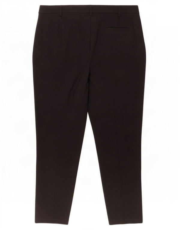 Marks & Spencer Womens Tapered Casual Trousers UK 16 Large W34 L27 Black