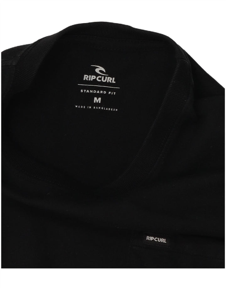 Rip Curl Mens Standard Fit T-Shirt Top Medium Black