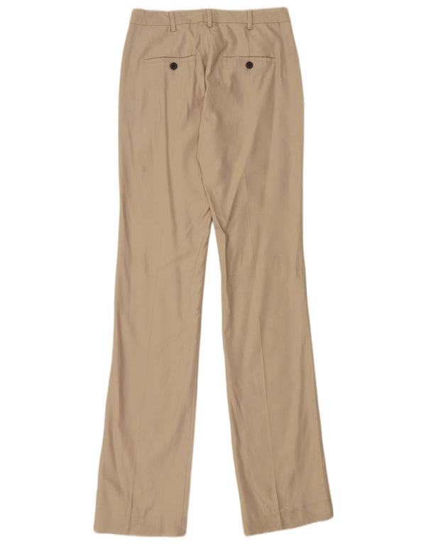Zara Womens Tall Straight Chino Trousers EU 34 2XS W24 L35 Beige Cotton